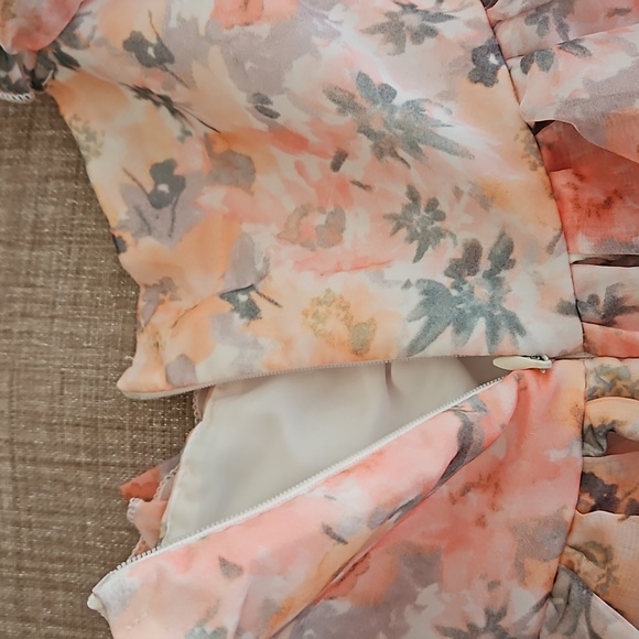 Floral Puff Sleeve Dress - Picture 7 of 8